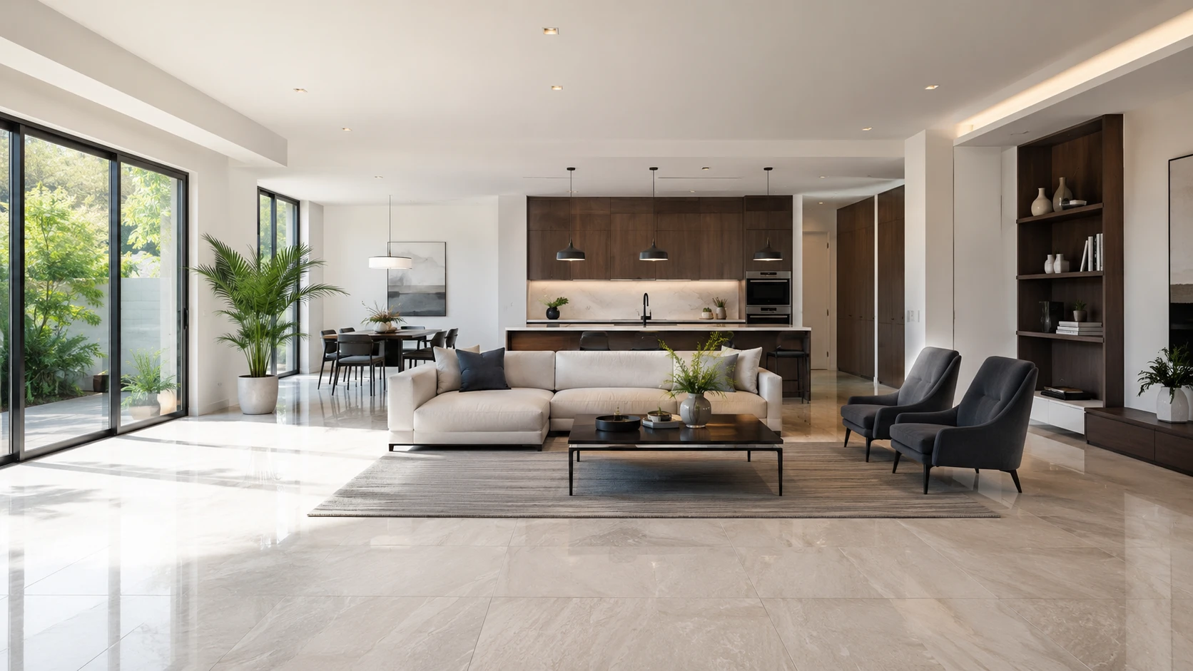 Clean modern interior after professional cleaning